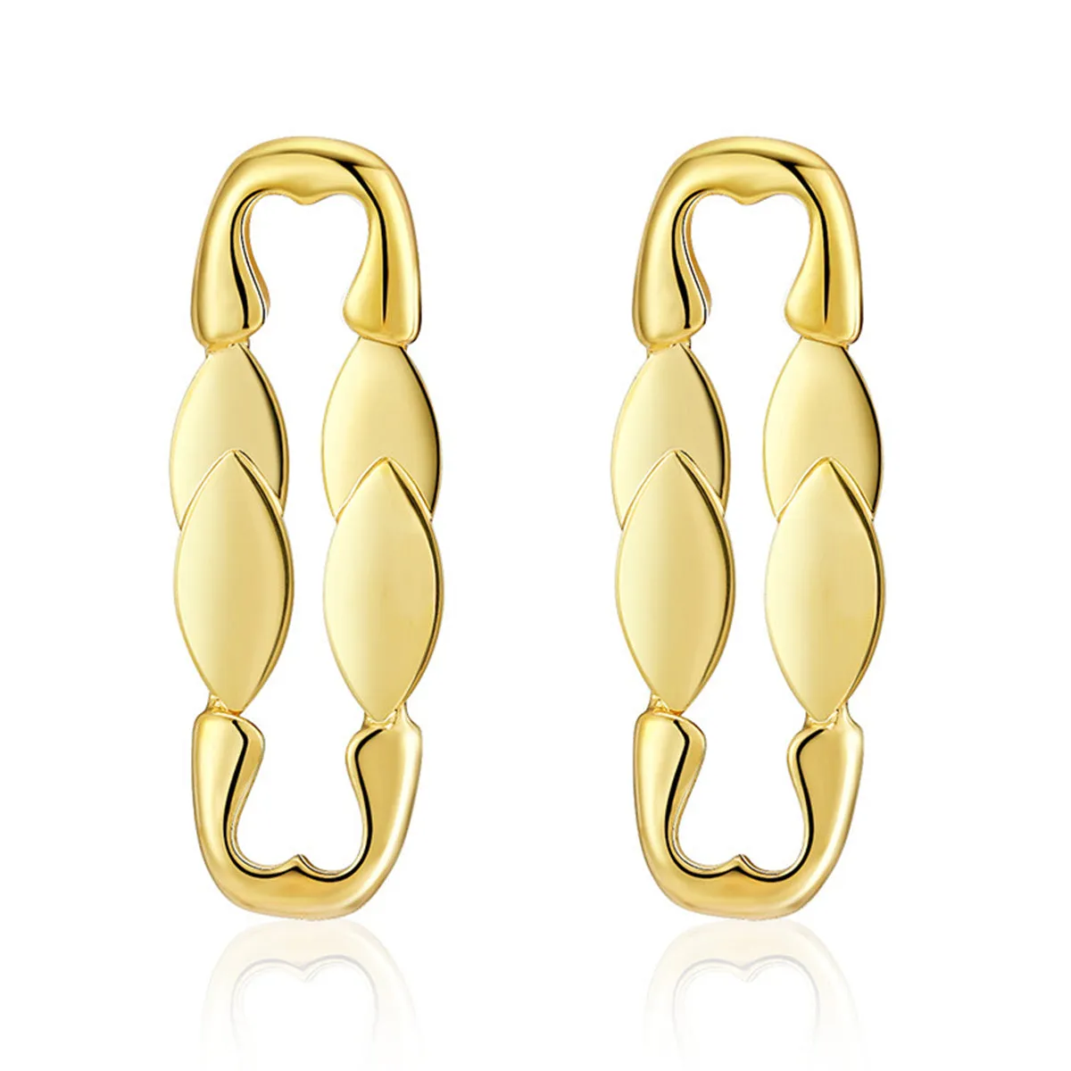 18K Gold-Plated Leaves Drop Earrings