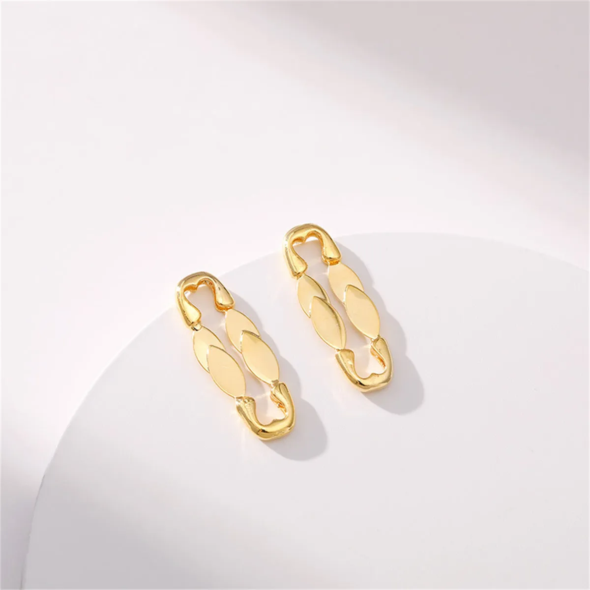 18K Gold-Plated Leaves Drop Earrings