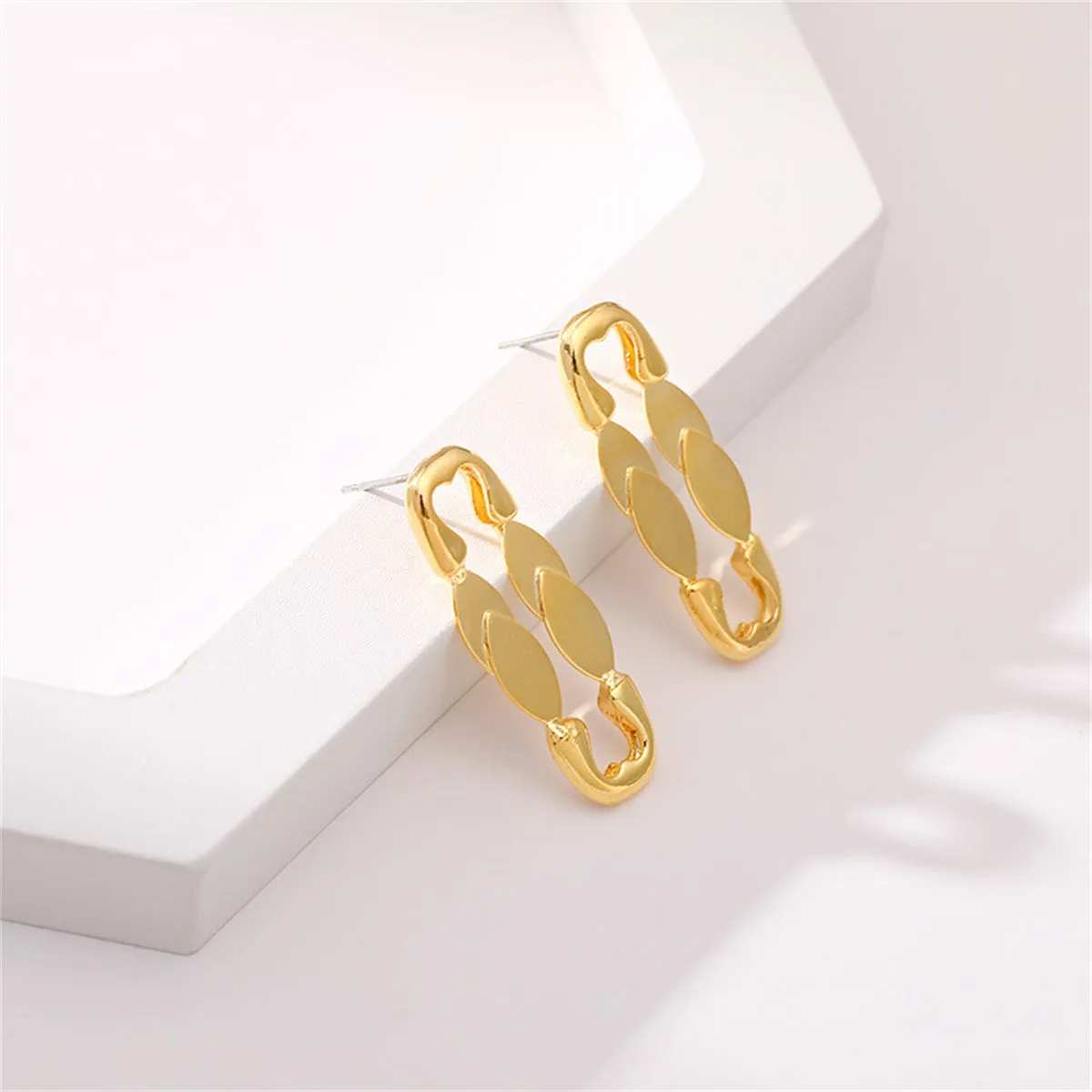 18K Gold-Plated Leaves Drop Earrings