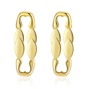 18K Gold-Plated Leaves Drop Earrings