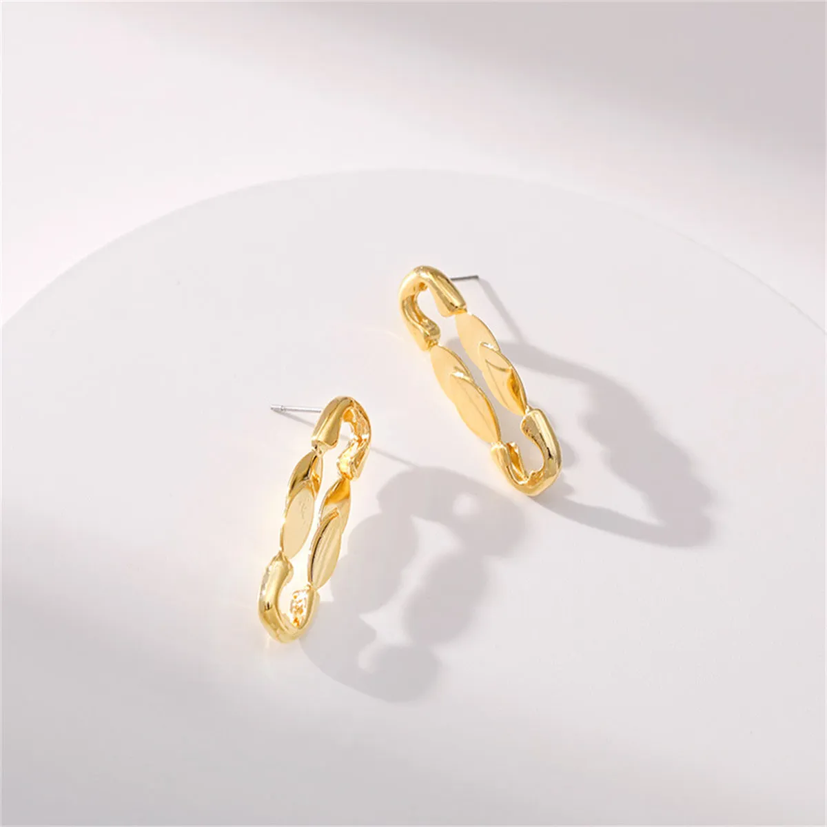 18K Gold-Plated Leaves Drop Earrings
