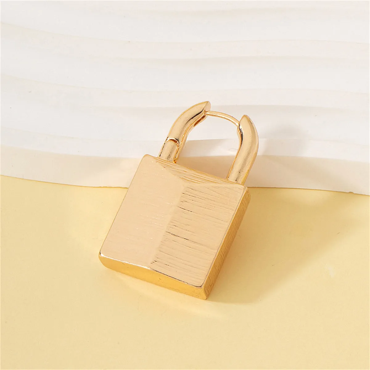 18K Gold-Plated Lock Drop Earrings