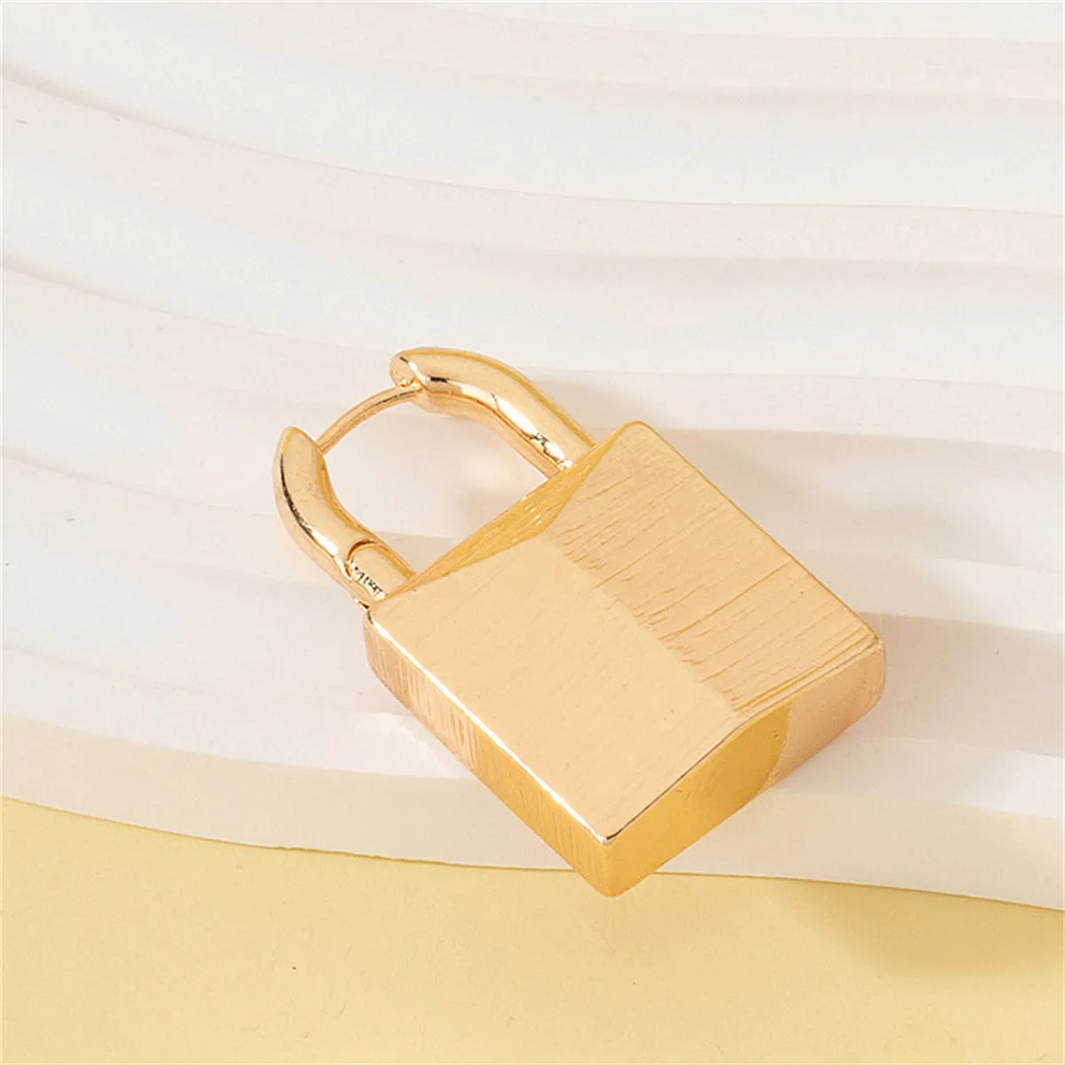 18K Gold-Plated Lock Drop Earrings