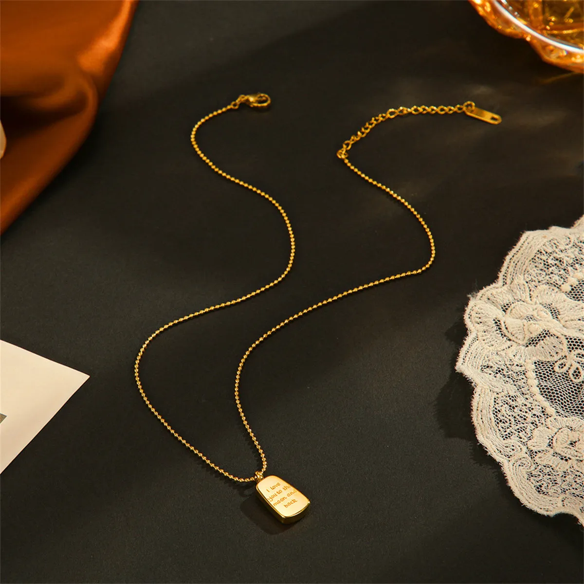 18K Gold-Plated 'Love You To The Moon & Back' Pendant Necklace