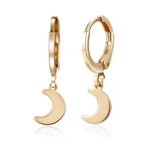 18K Gold-Plated Moon Huggie Earrings