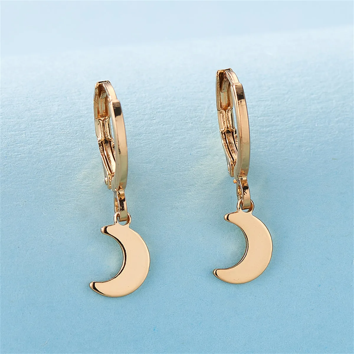 18K Gold-Plated Moon Huggie Earrings