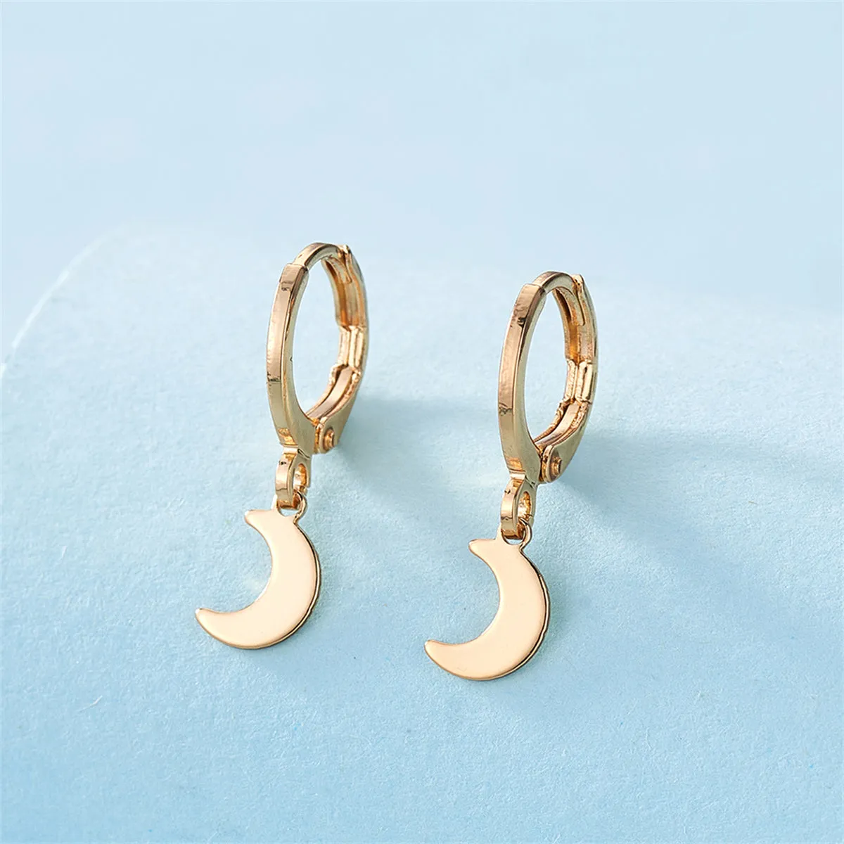 18K Gold-Plated Moon Huggie Earrings