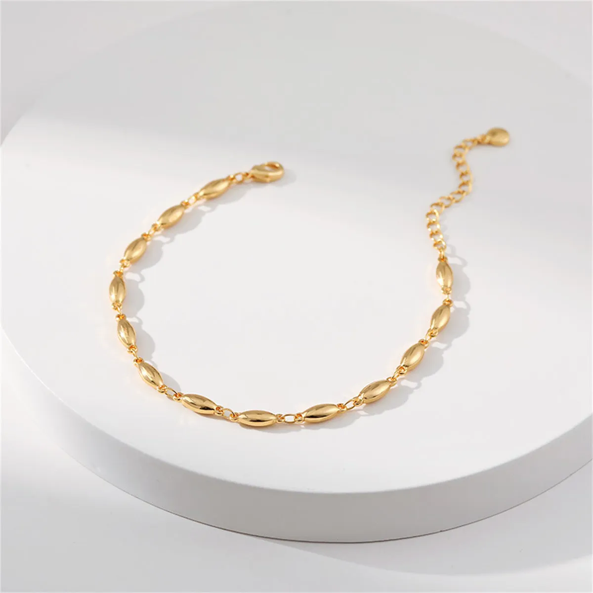 18K Gold-Plated Olive Chain Bracelet
