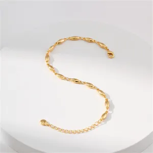 18K Gold-Plated Olive Chain Bracelet