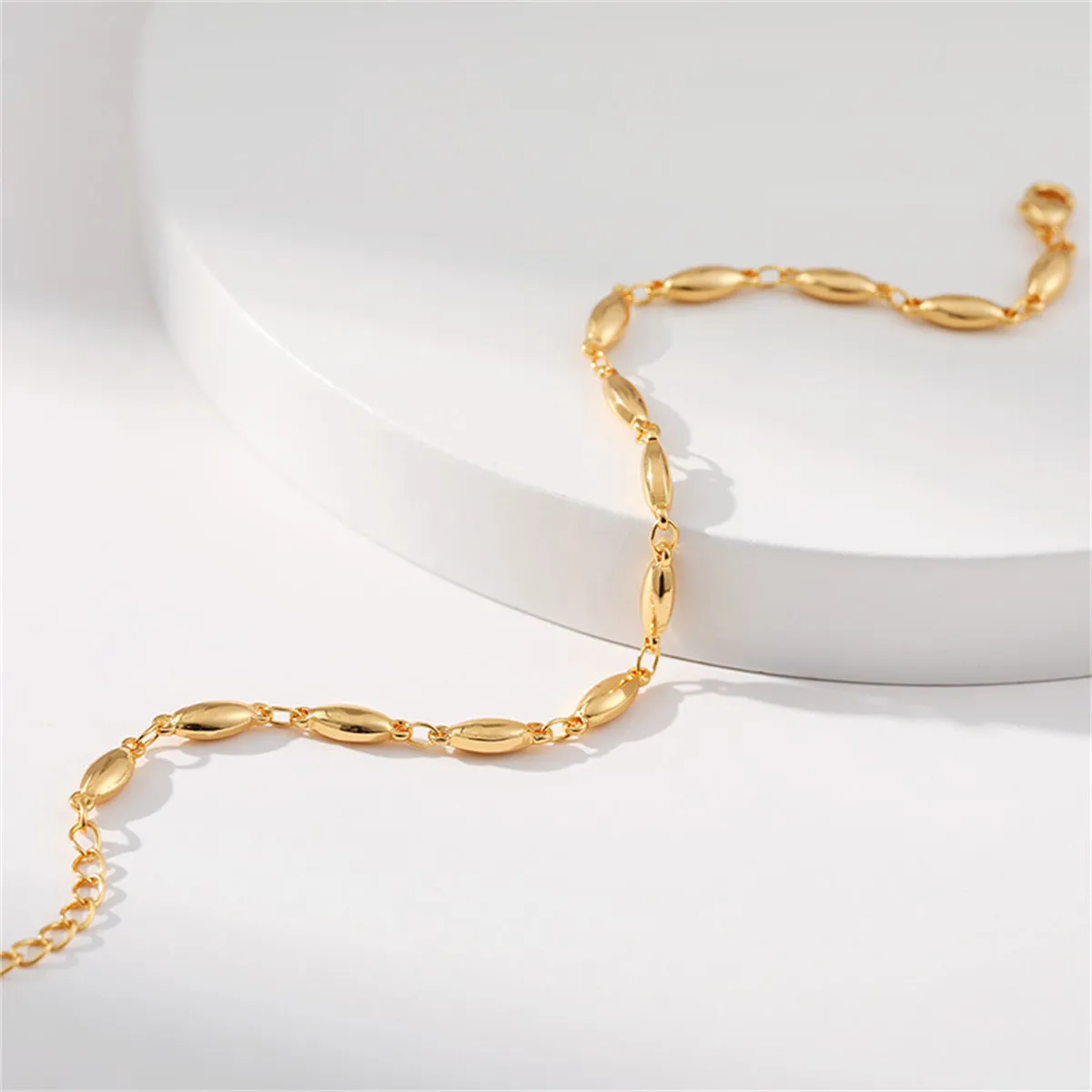 18K Gold-Plated Olive Chain Bracelet