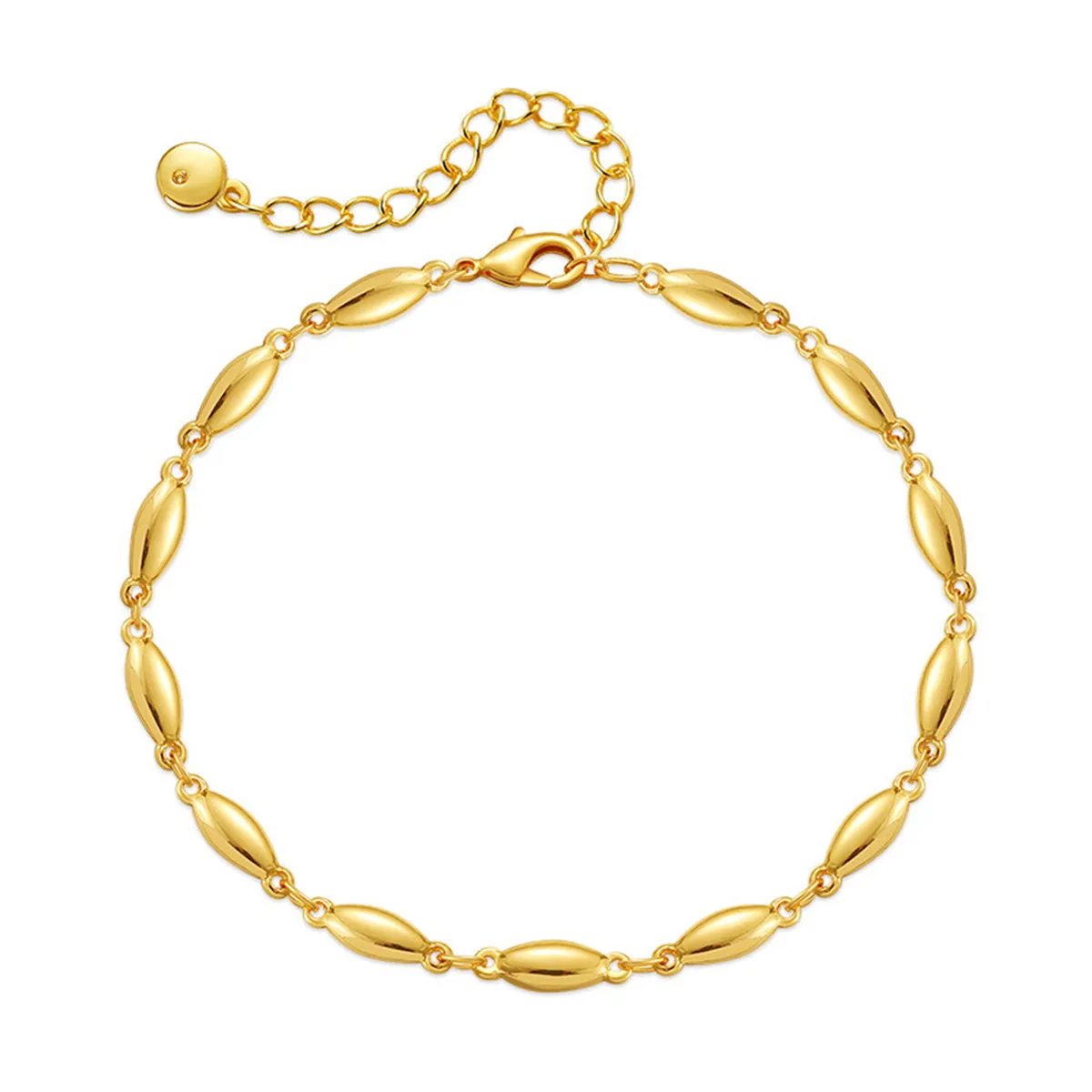 18K Gold-Plated Olive Chain Bracelet