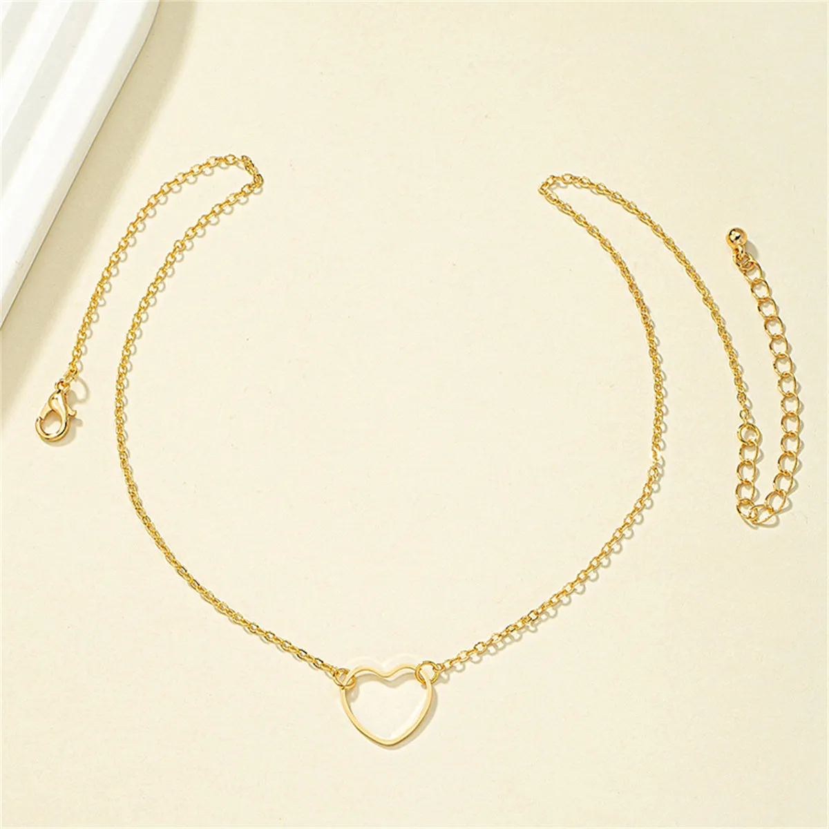 18K Gold-Plated Open Heart Pendant Necklace