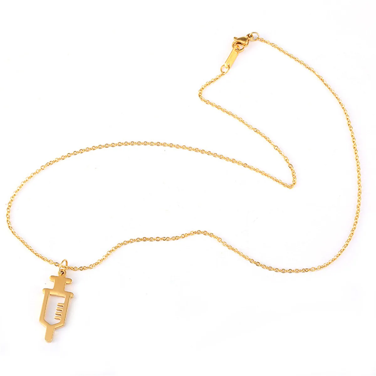 18K Gold-Plated Open Injector Pendant Necklace