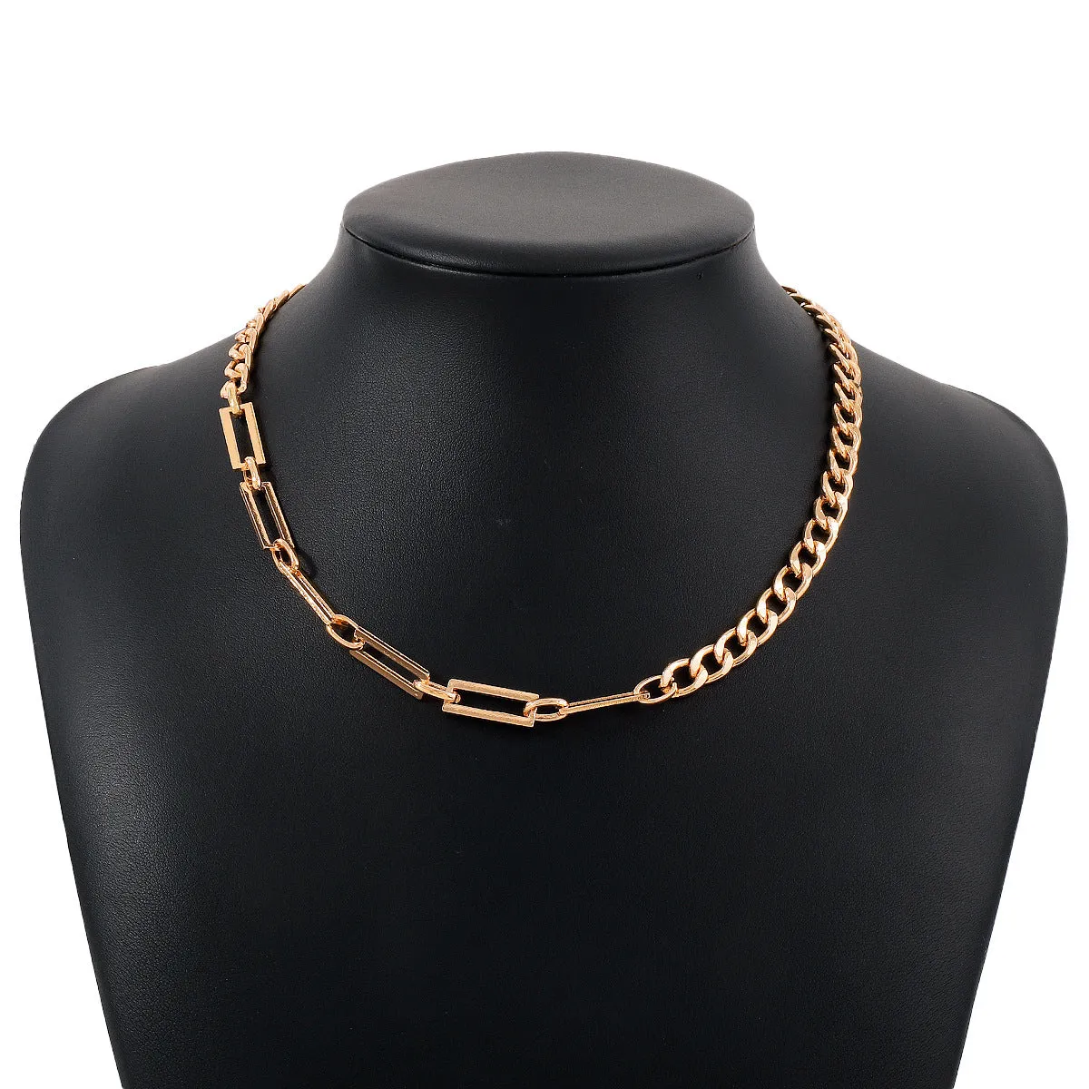 18K Gold-Plated Open Rectangle Chain