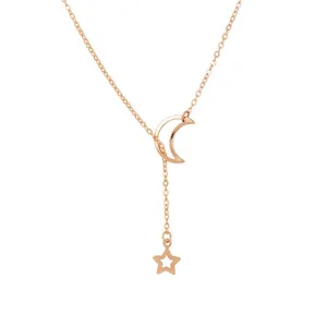 18K Gold-Plated Openwork Celestial Lariat Necklace
