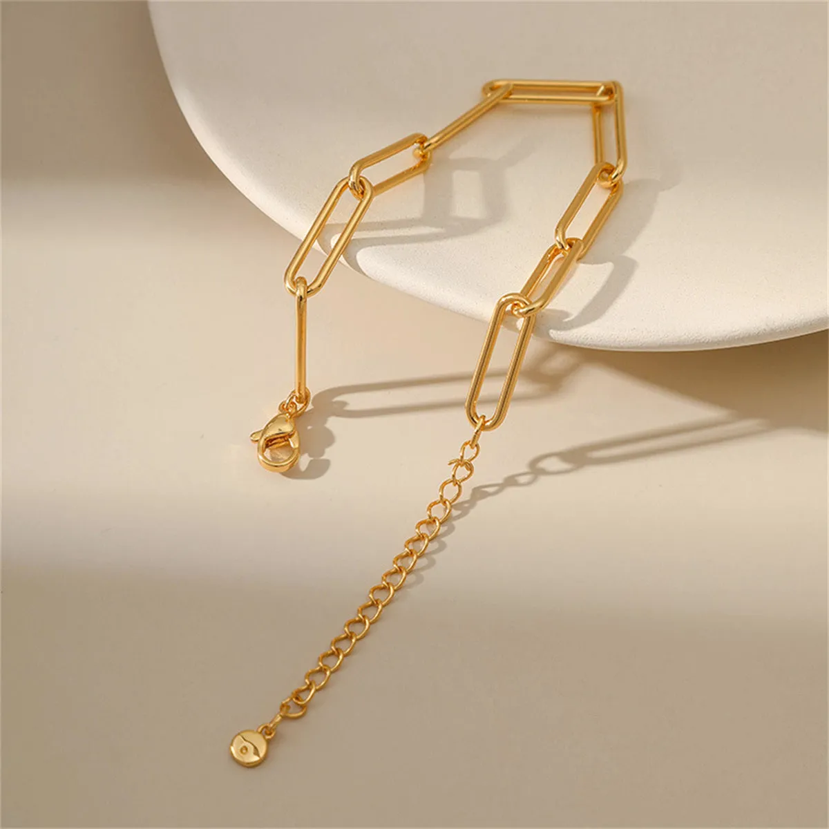 18K Gold-Plated Paperclip-Chain Bracelet