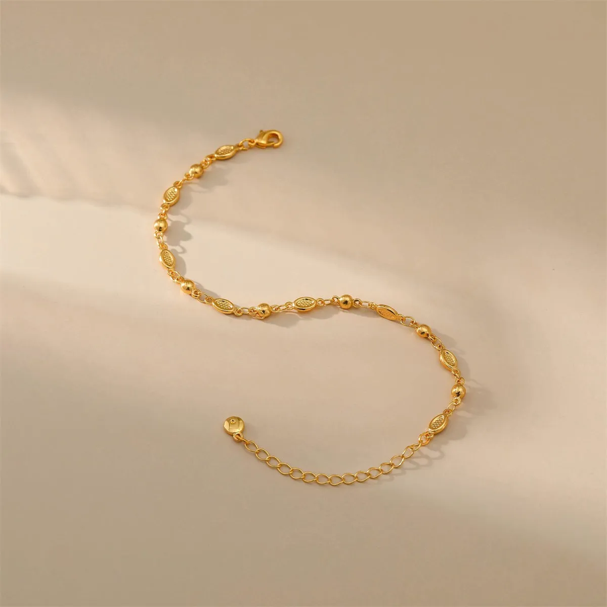 18K Gold-Plated Pear Station Bracelet