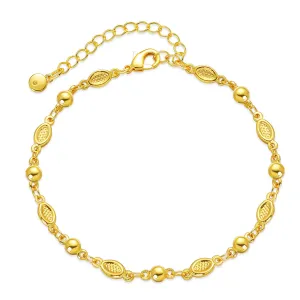 18K Gold-Plated Pear Station Bracelet