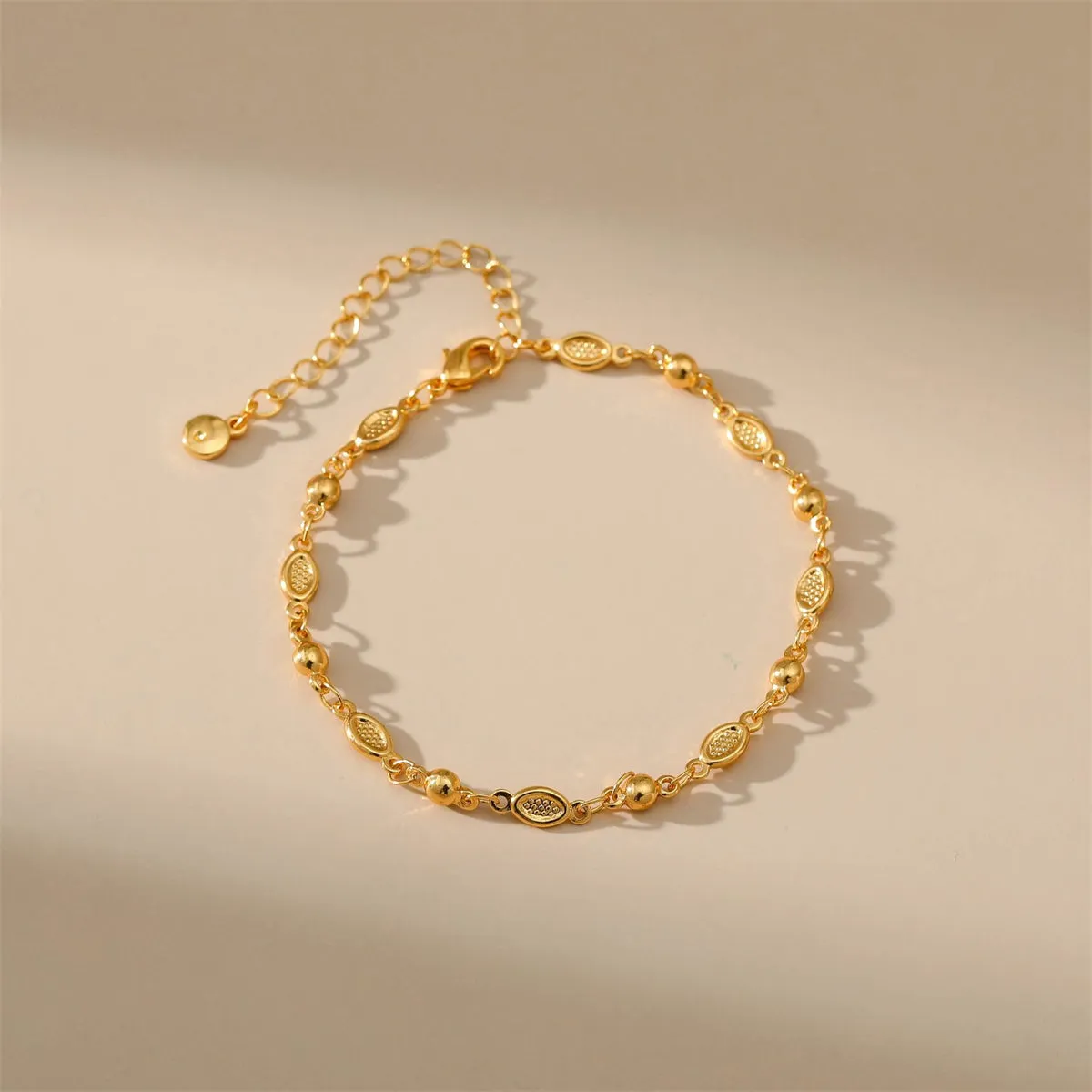 18K Gold-Plated Pear Station Bracelet