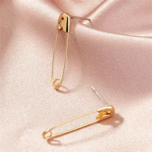 18K Gold-Plated Pin Drop Earrings