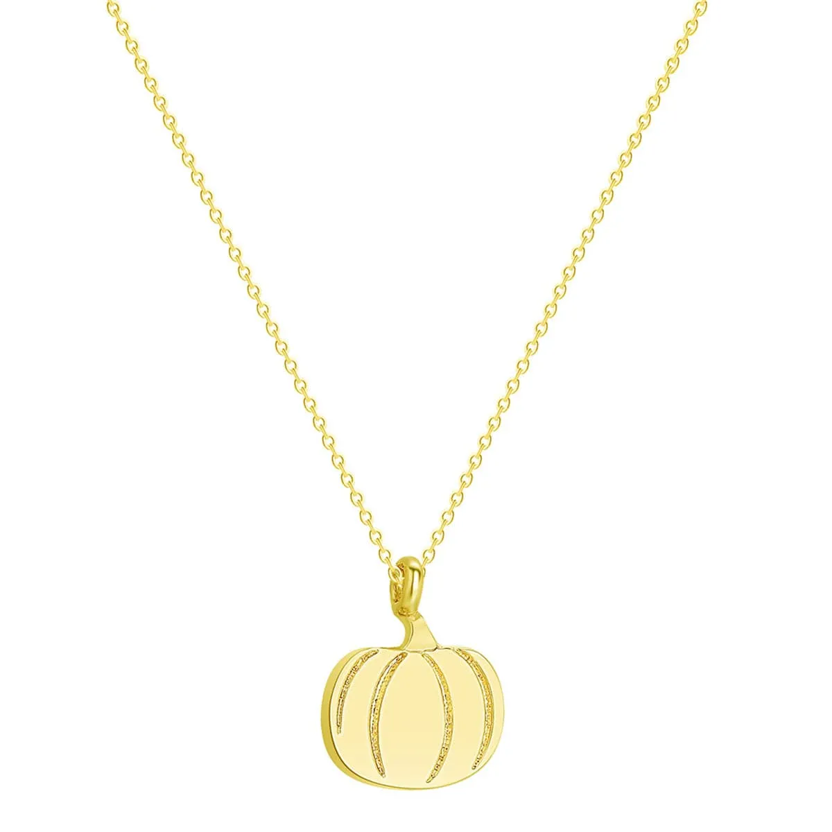 18K Gold-Plated Pumpkin Pendant Necklace