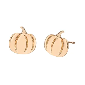 18K Gold-Plated Pumpkin Stud Earrings