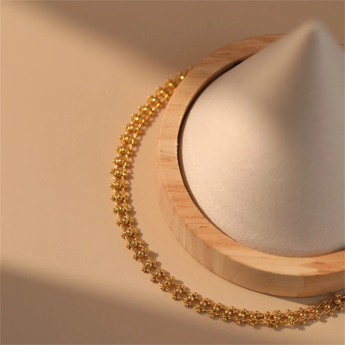 18K Gold-Plated Railway Chain Bracelet