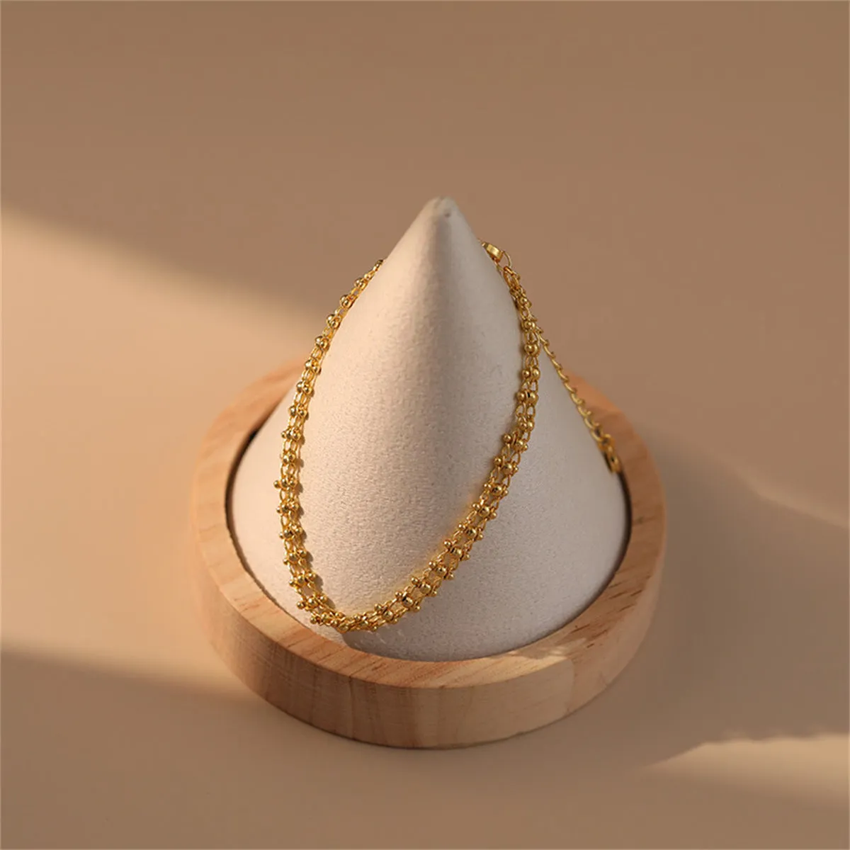 18K Gold-Plated Railway Chain Bracelet