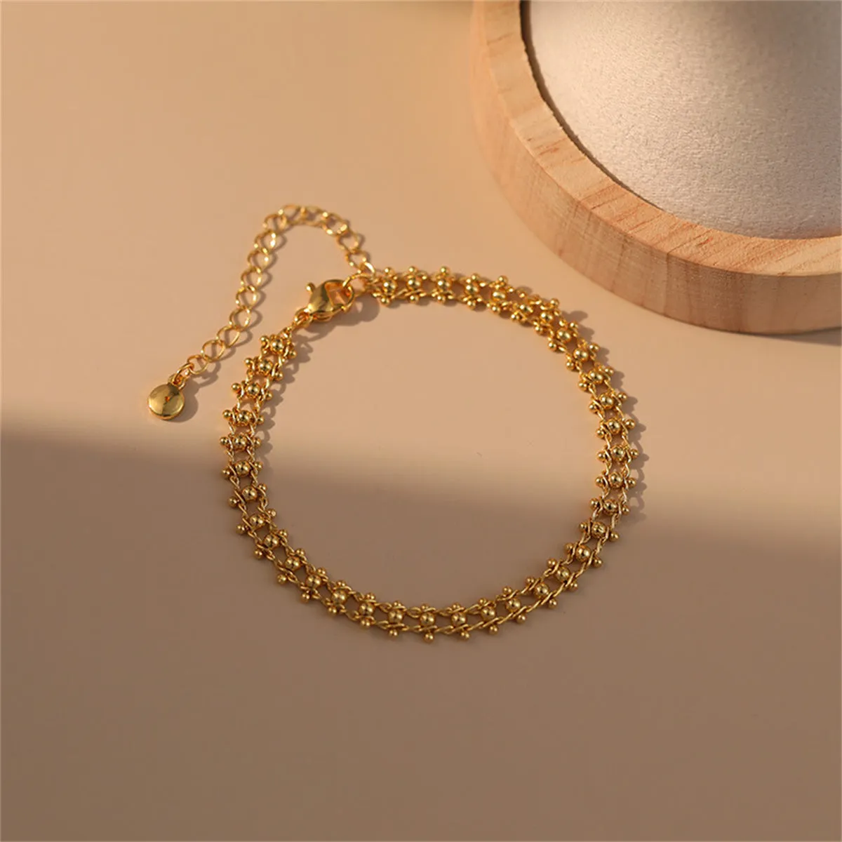 18K Gold-Plated Railway Chain Bracelet