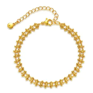 18K Gold-Plated Railway Chain Bracelet