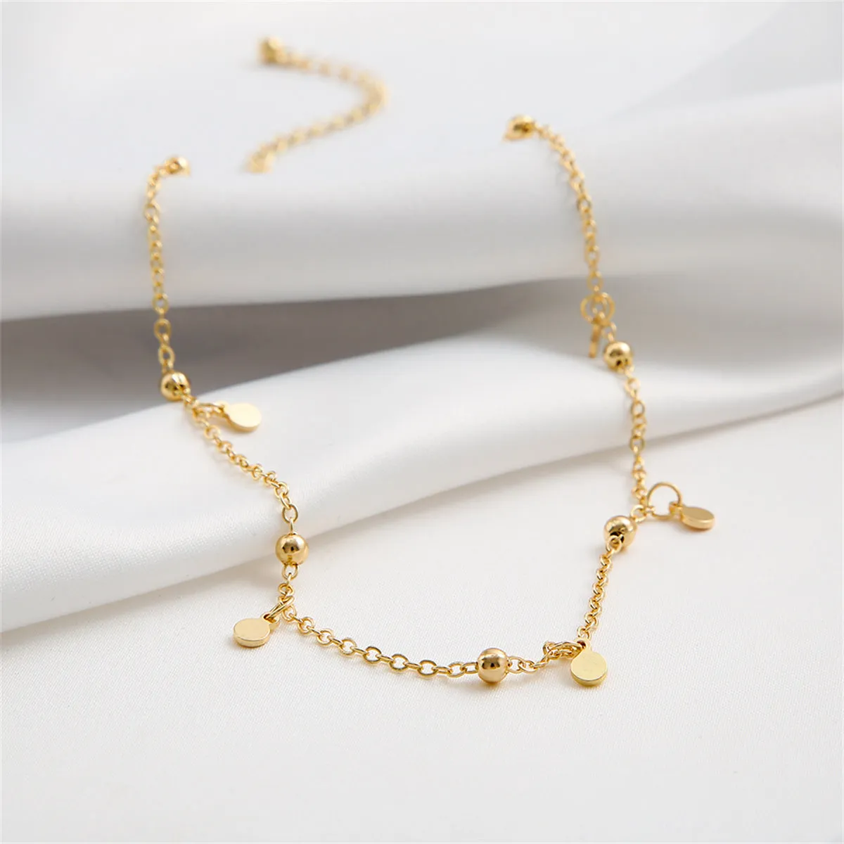 18K Gold-Plated Round Sequin Necklace