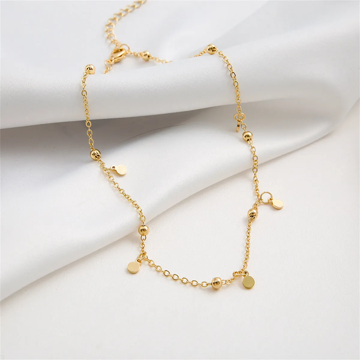 18K Gold-Plated Round Sequin Necklace