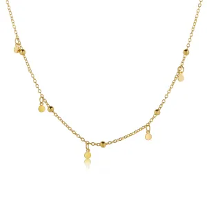 18K Gold-Plated Round Sequin Necklace