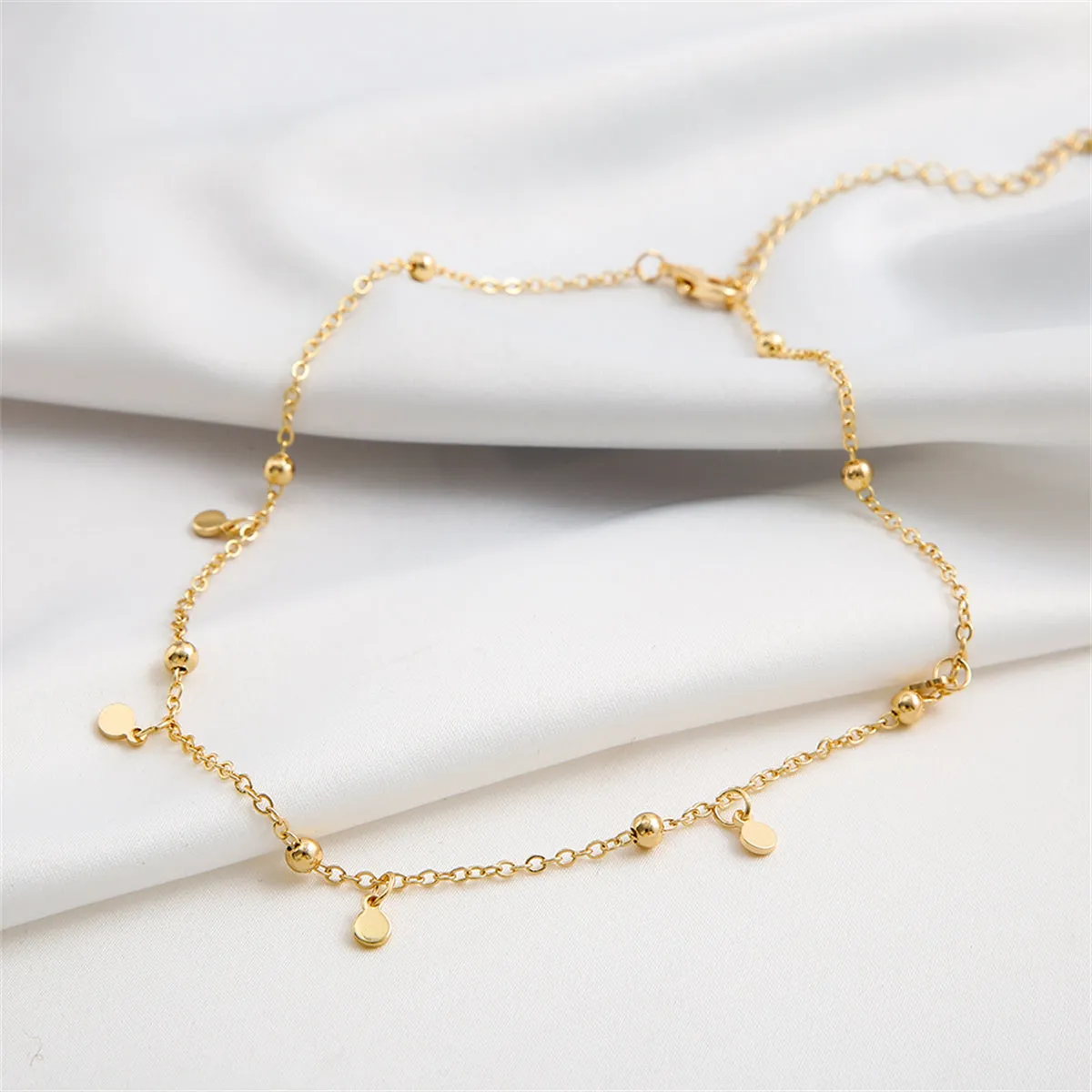 18K Gold-Plated Round Sequin Necklace