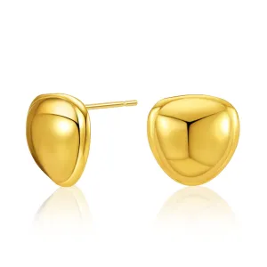 18K Gold-Plated Rounded Stud Earrings
