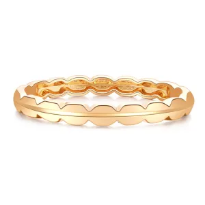 18K Gold-Plated Scalloped Hinge Bangle