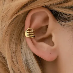 18K Gold-Plated Skeleton Hand Ear Cuff