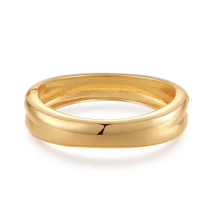 18K Gold-Plated Smooth Face Bangle