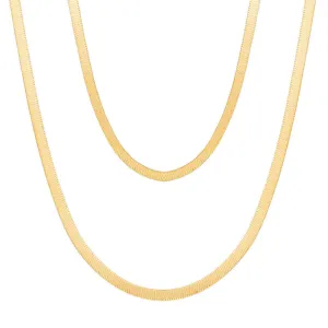 18K Gold-Plated Snake Chain Layered Necklace