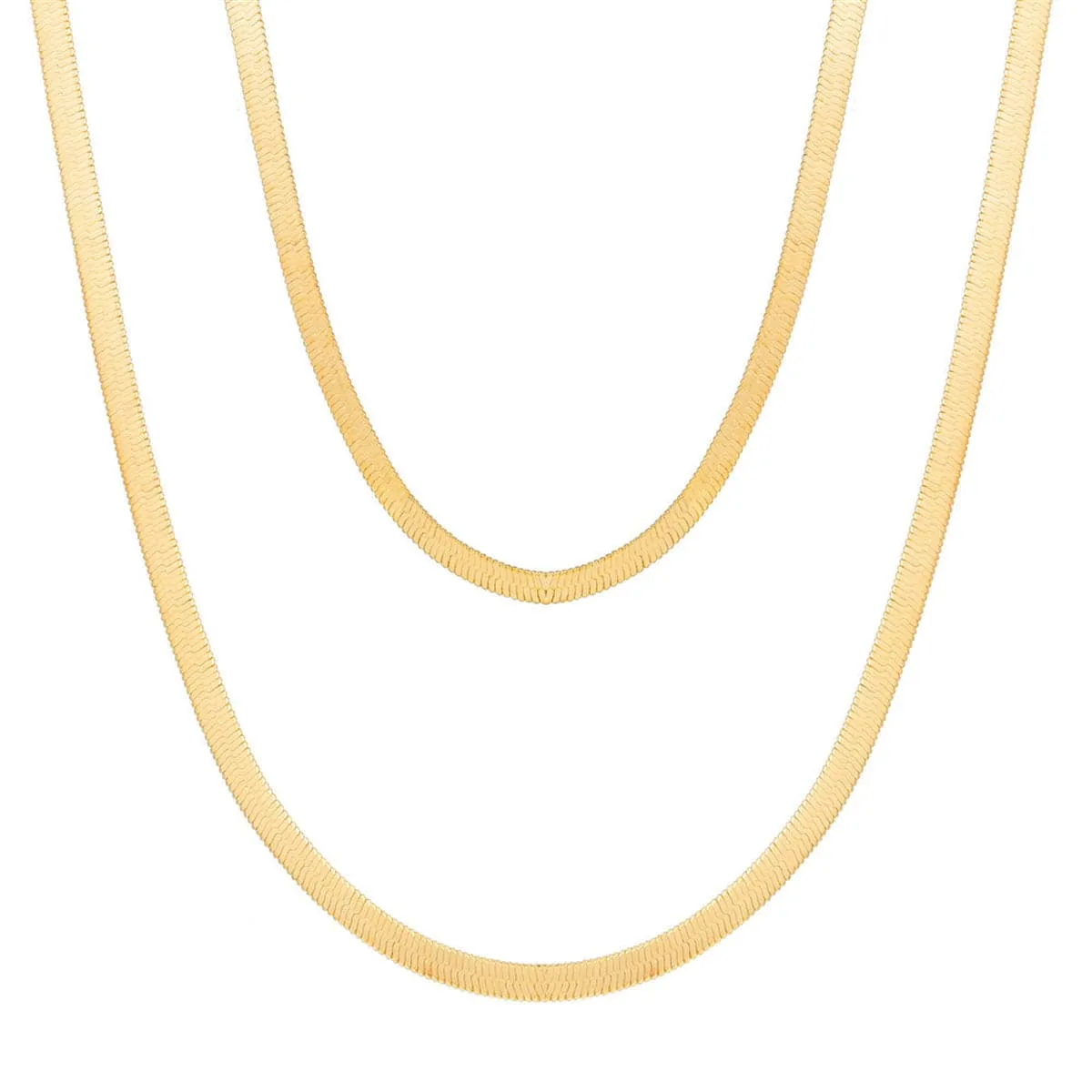 18K Gold-Plated Snake Chain Layered Necklace