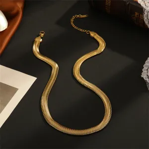 18K Gold-Plated Snake Chain Necklace