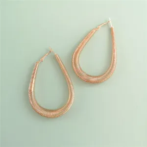 18K Gold-Plated Spring Open Teardrop Earrings