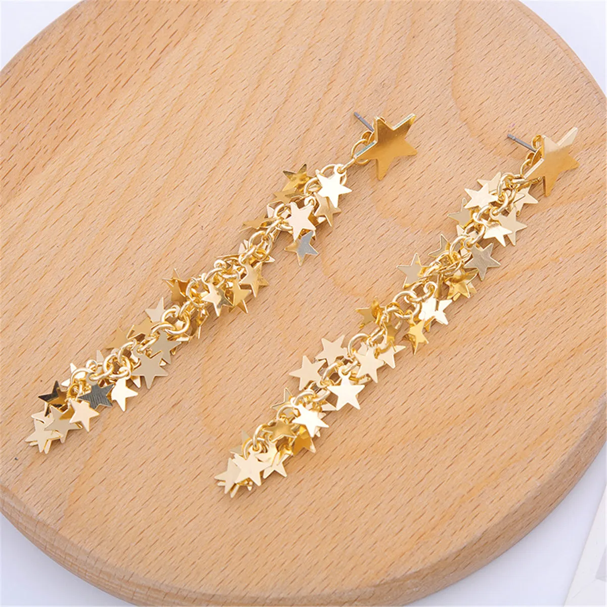 18K Gold-Plated Star Drop Earrings