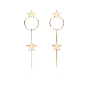 18K Gold-Plated Star Magic Wand Drop Earrings