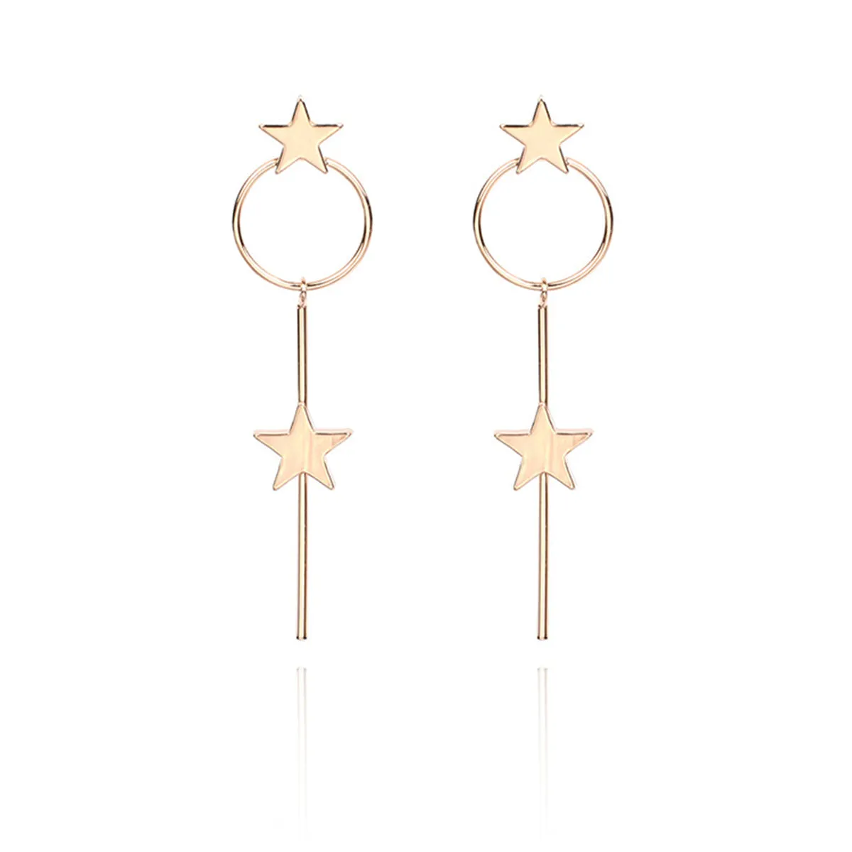 18K Gold-Plated Star Magic Wand Drop Earrings