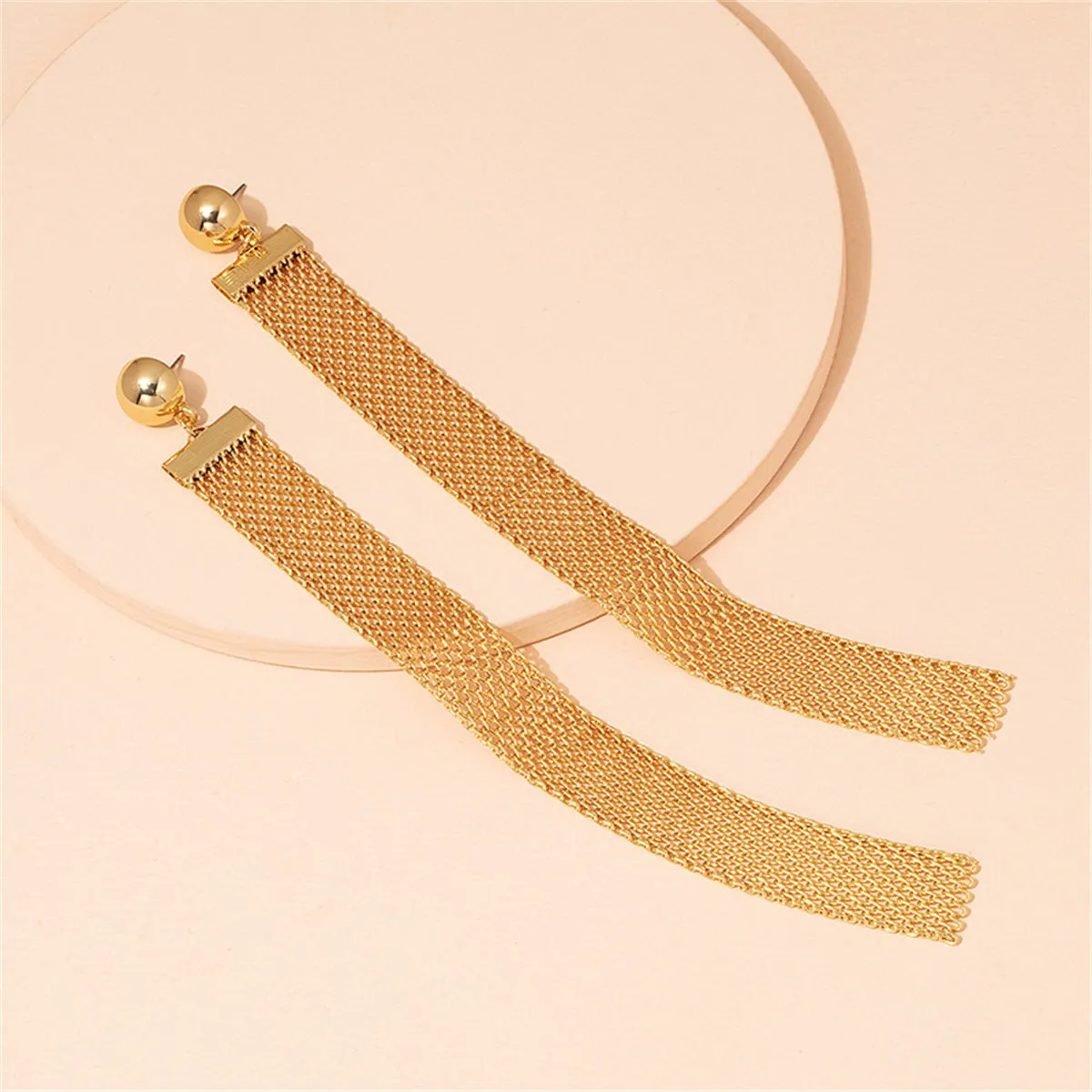 18K Gold-Plated Strand Drop Earrings