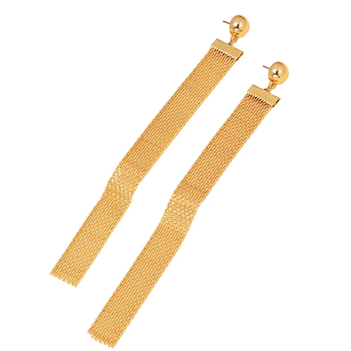 18K Gold-Plated Strand Drop Earrings