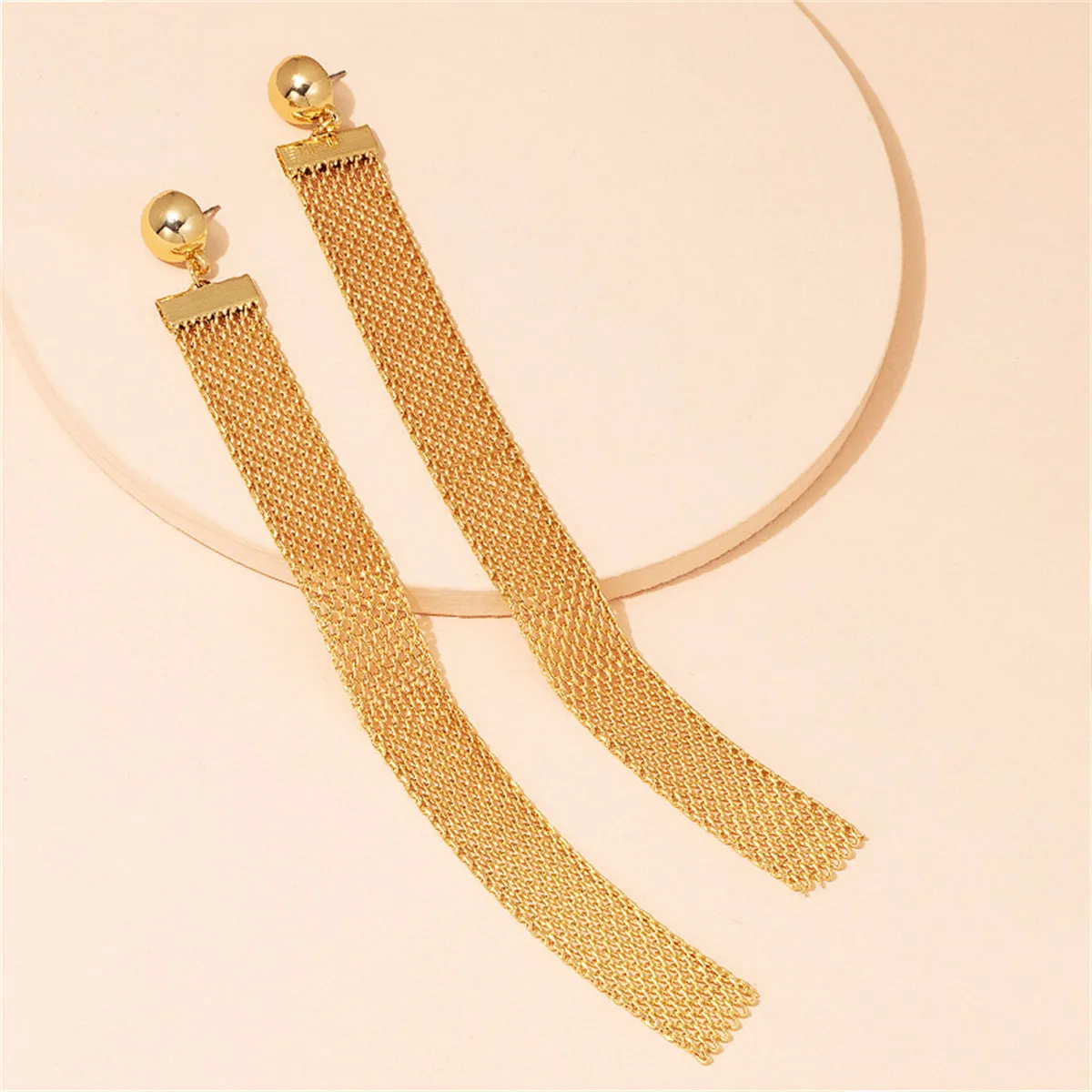 18K Gold-Plated Strand Drop Earrings