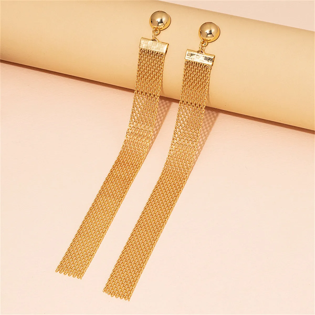 18K Gold-Plated Strand Drop Earrings