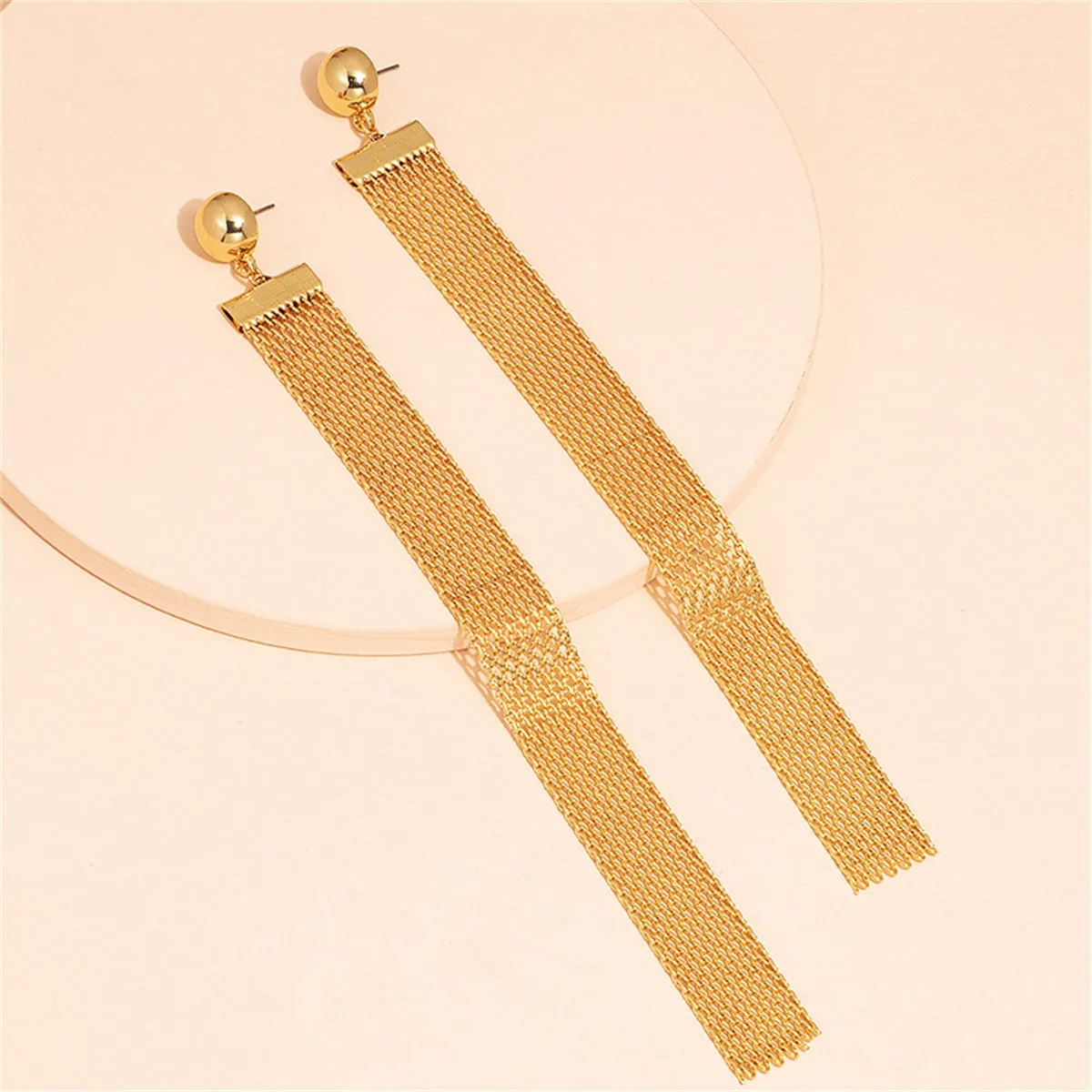18K Gold-Plated Strand Drop Earrings